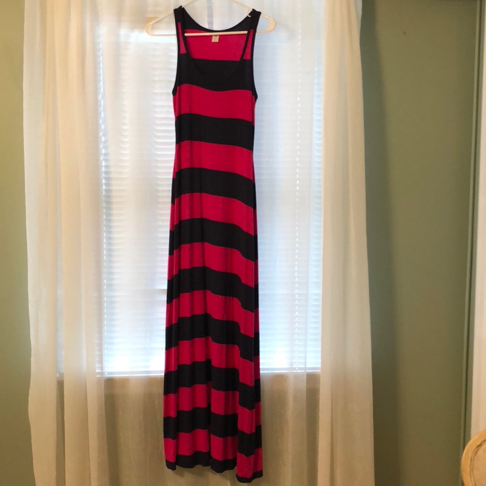 Pink and blue dress